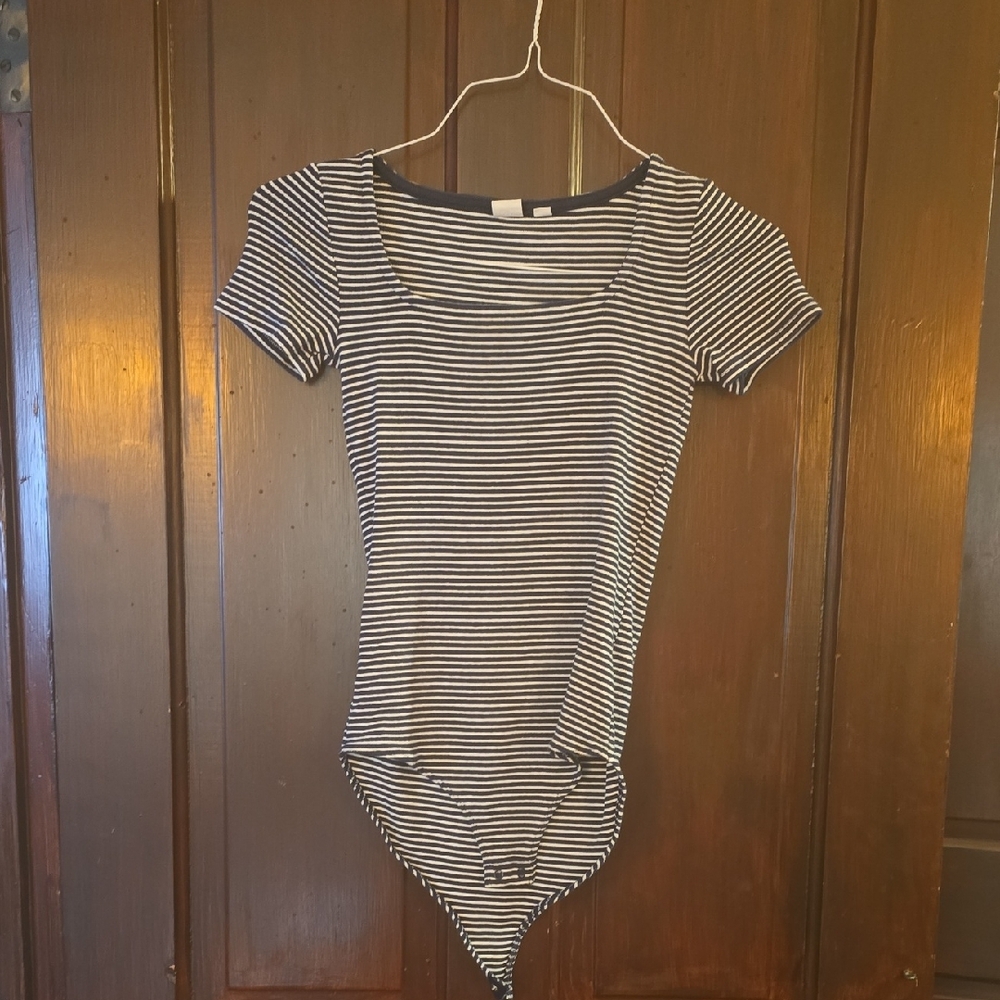 GAP Navy and White Striped Top